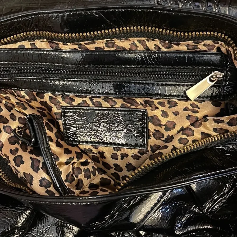 Express Large Black Clutch
